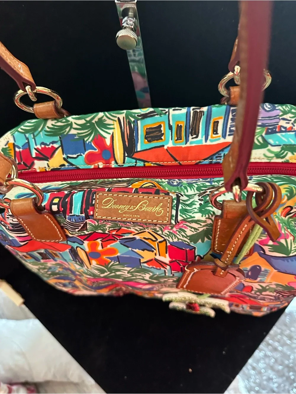 Dooney & Bourke #159 SandbarRARE Tropical Print XL Satchel